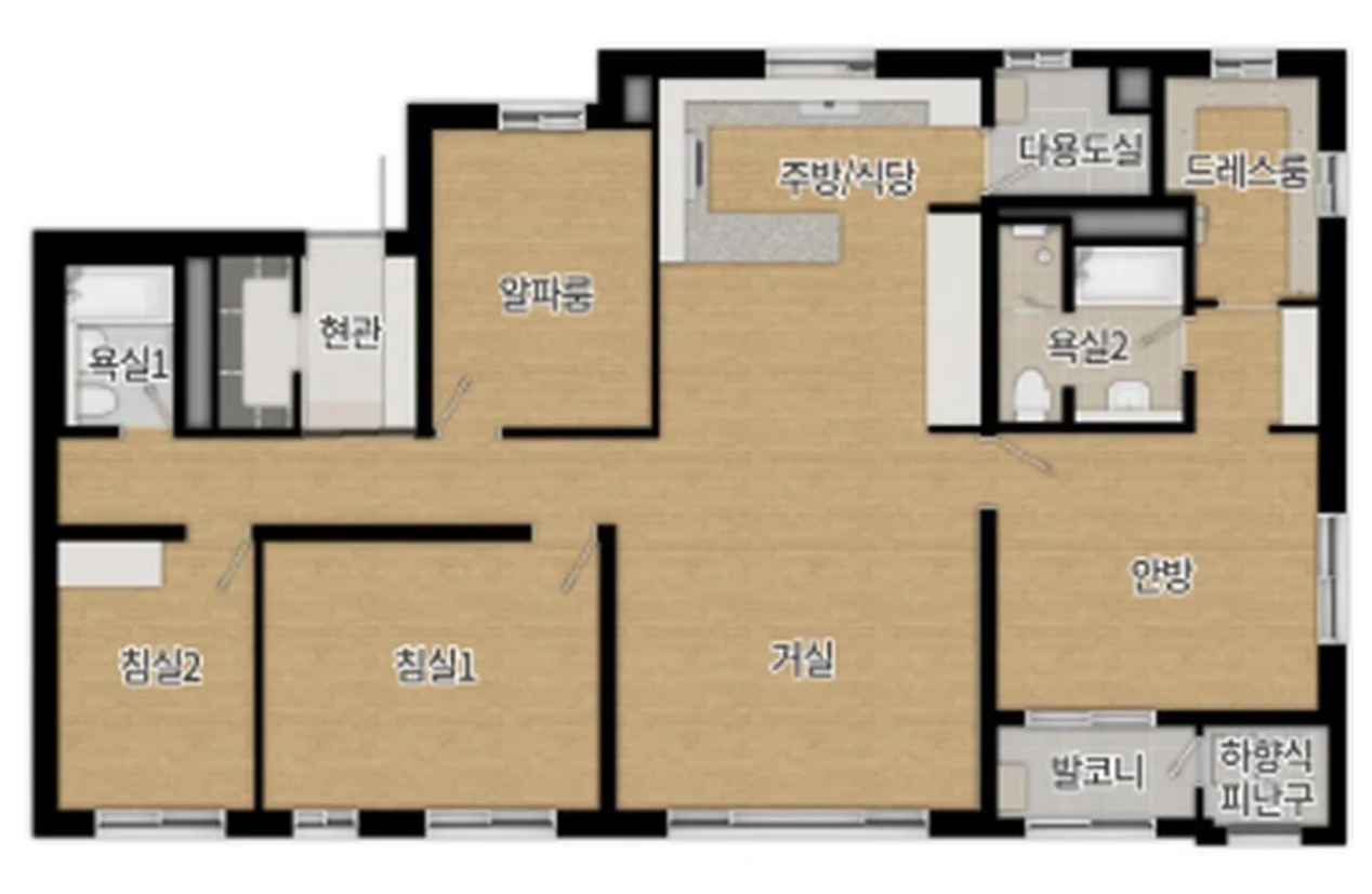 함안가야 휴니온아르떼 113B 평면도