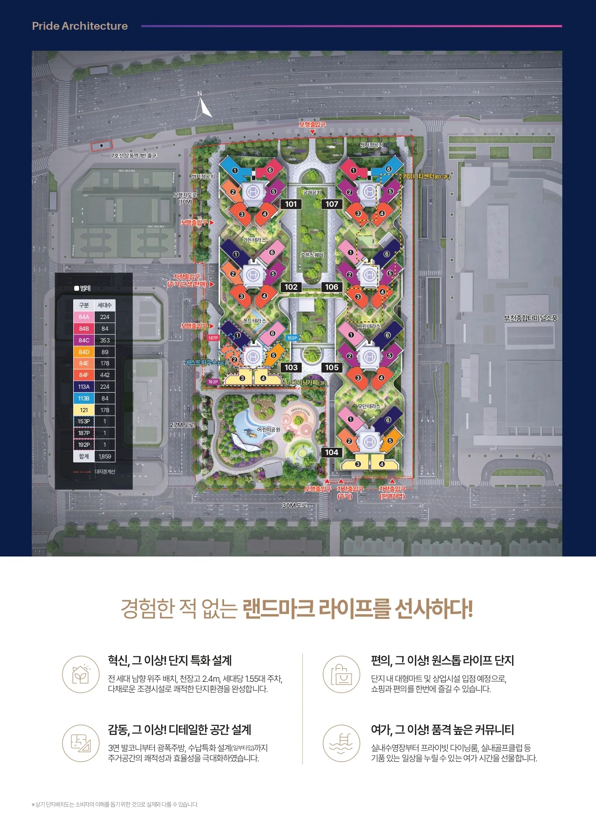 상동역 롯데캐슬 시그니처 단지 배치와 특화 설계 요약