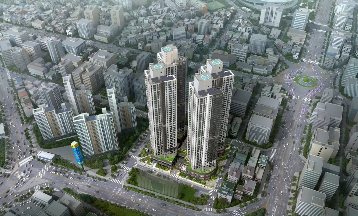 숭의역 노르웨이숲 더 스카이 조감도
