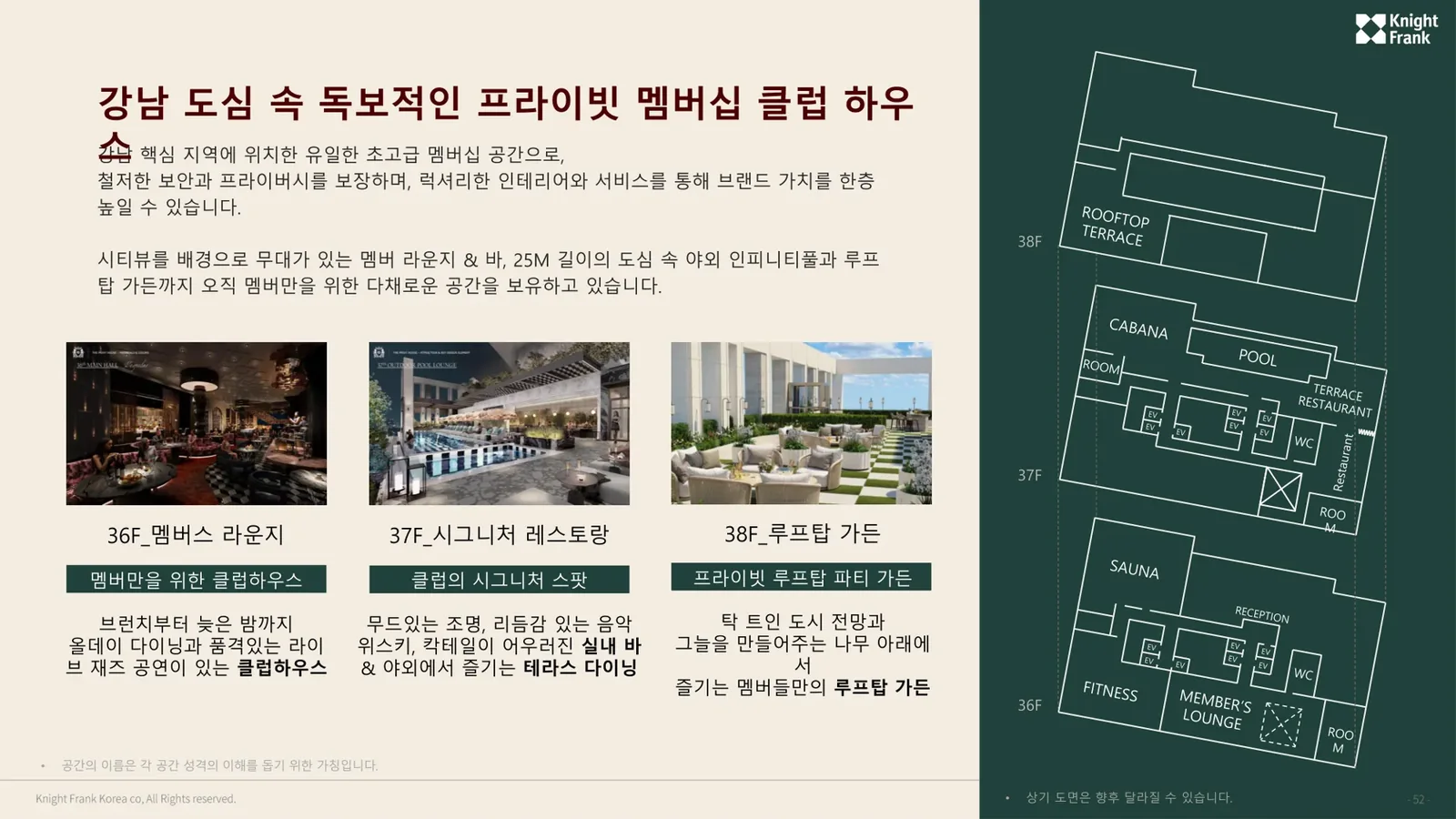 더갤러리832 더 프리비 하우스 층별 구성