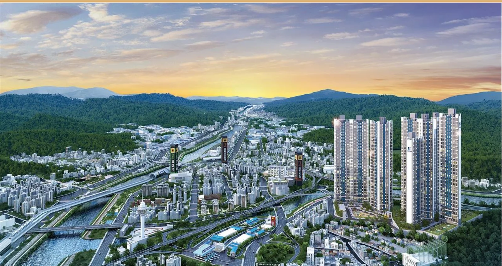 양산시청역 한양립스 광역 조감도